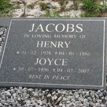 JACOBS Henry 1928-1986 &amp; Joyce 1936-2007