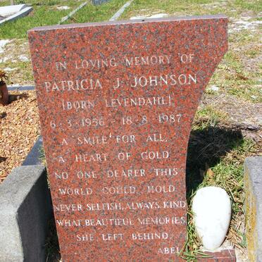 JOHNSON Patricia J. nee LEVENDAHL 1956-1987