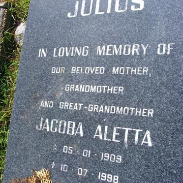 JULIUS Jacoba Aletta 1909-1998