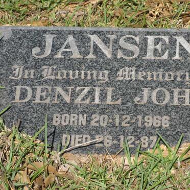 JANSEN Denzil John 1966-1987