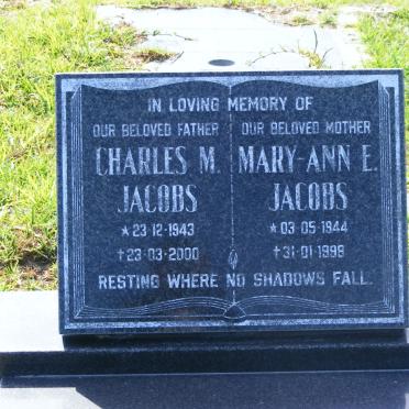 JACOBS Charles M. 1943-2000 &amp; Mary-Ann E. 1944-1998