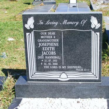 JACOBS Josephine Edith nee HANNIBALL 1951-2004