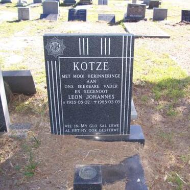 KOTZE Leon Johannes 1935-1985