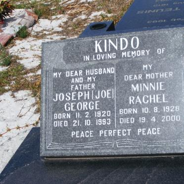 KINDO Joseph George 1920-1993 &amp; Minnie Rachel 1928-2000
