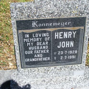 KANNEMEYER Henry John 1928-1991
