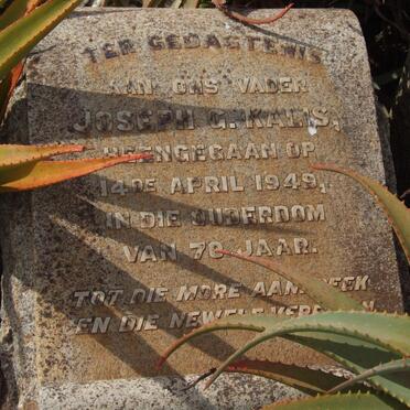 KALIS Joseph G. -1949