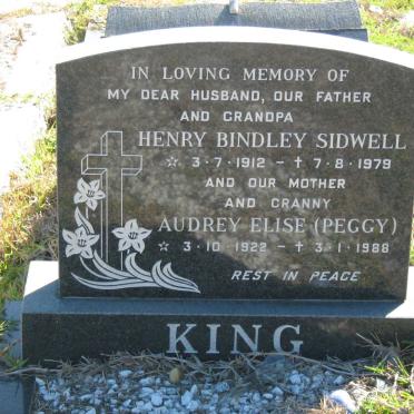 KING Henry Bindley Sidwell 1912-1979 &amp; Audrey Elise 1922-1988