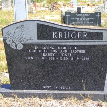 KRUGER Barry Lionel 1962-1975