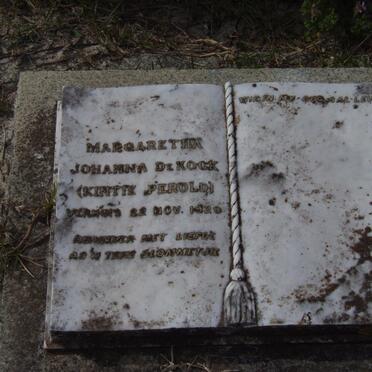 KOCK Margaretha Johanna, de, PEROLD  -1929