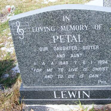 LEWIN Petal 1949-1994