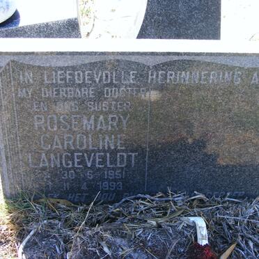 LANGEVELDT Rosemary Caroline 1951-1993
