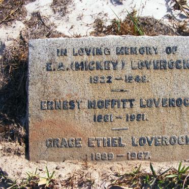 LOVEROCK Ernest Moffitt 1881-1951 &amp; Grace Ethel 1889-1967 :: LOVEROCK E.A. 1922-1948