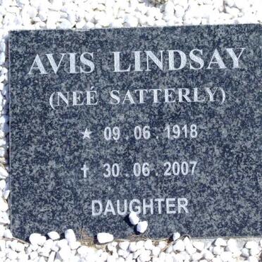 LINDSAY Avis nee SATTERLY 1918-2007