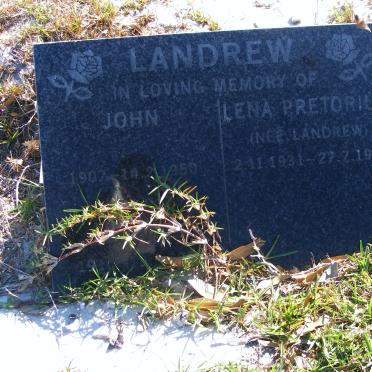 LANDREW John 1907-1950 :: PRETORIUS Lena nee LANDREW 1931-1978