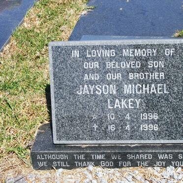 LAKEY Jayson Michael 1996-1996