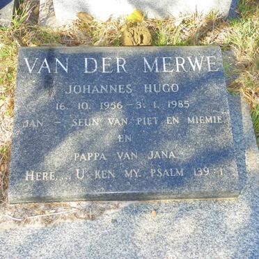 MERWE Johannes Hugo, van der 1956-1985
