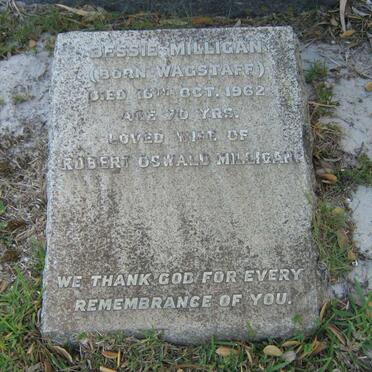 MILLIGAN Bessie nee WAGSTAFF -1962