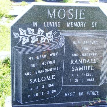 MOSIE Salome 1941-2008 :: MOSIE Randaall Samuel 1969-1998