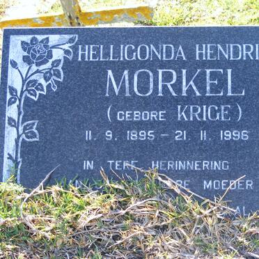MORKEL Helligonda Hendrika nee KRIGE 1895-1996