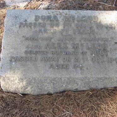 McLEOD Alex -1949 :: McLEOD Dora 1942