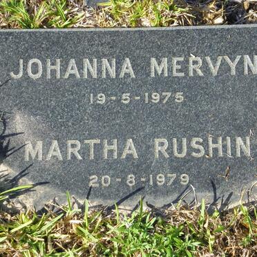 MERVYN Johanna -1975 :: RUSHIN Martha -1979