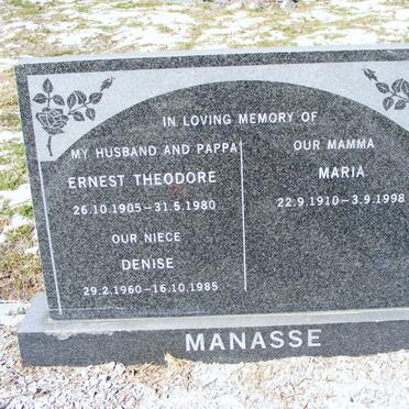 MANASSE Ernest Theodore 1905-1980 &amp; Maria 1910-1998 :: MANASSE Denise 1960-1985