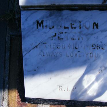 MIDDLETON Peter 1950-1992