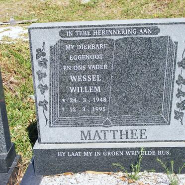 MATTHEE Wessel Willem 1948-1995
