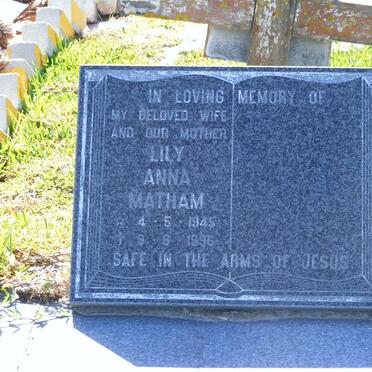 MATHAM Lily Anna 1945-1996