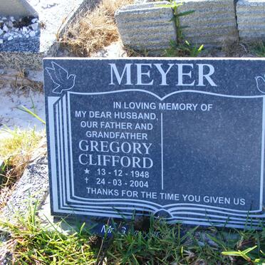 MEYER Gregory Clifford 1948-2004