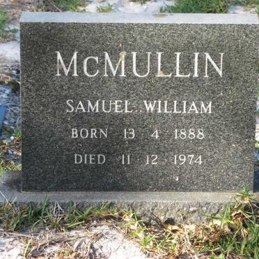 McMULLIN Samuel William 1888-1974