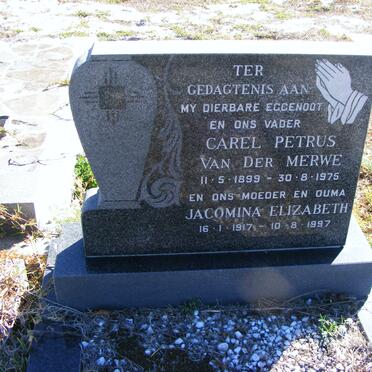 MERWE Carel Petrus, van der 1899-1975 &amp; Jacomina Elizabeth 1917-1997