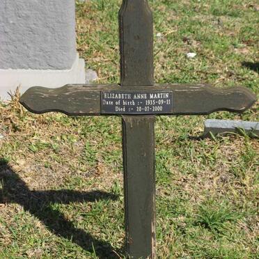 MARTIN Elizabeth Anne 1935-2000