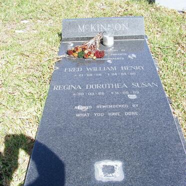 McKINNON Fred William Henry 1926-1998 &amp; Regina Dorothea Susan 1925-1999