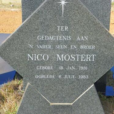 MOSTERT Nico 1931-1983