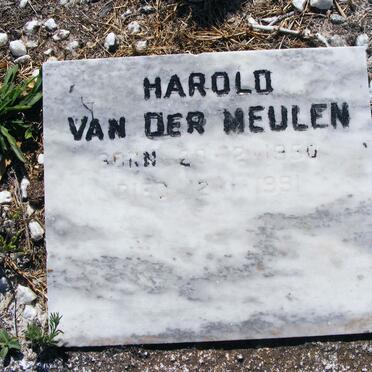 MEULEN Harold, van der 1950-1991