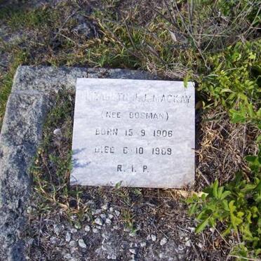 MACKAY Elizabeth J.J. nee BOSMAN 1906-1989