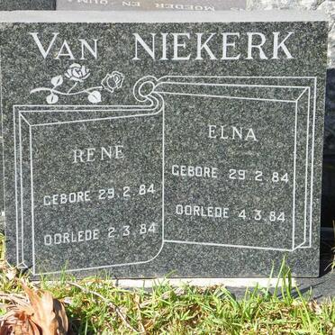 NIEKERK Rene, van 1984-1984 :: VAN NIEKERK Elna 1984-1984