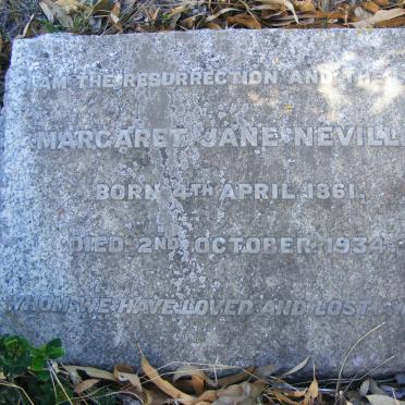 NEVILLE Margaret Jane 1861-1934