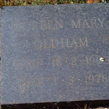 OLDHAM Doreen Mary 1905-1978 