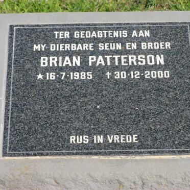 PATTERSON Brian 1985-2000