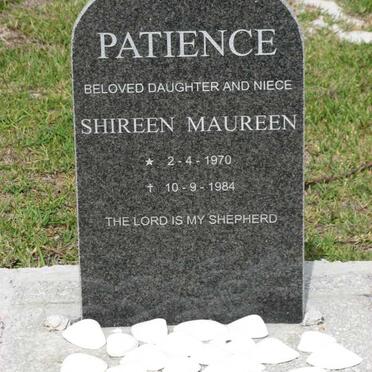 PATIENCE Shireen Maureen 1970-1984