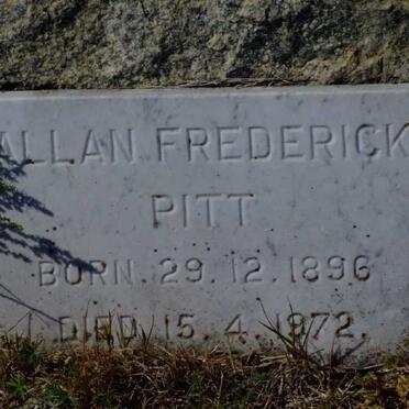 PITT Allan Frederick 1896-1972