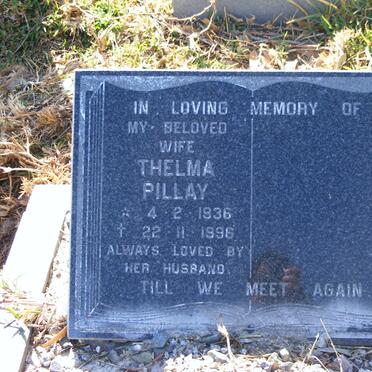 PILLAY Thelma 1936-1996