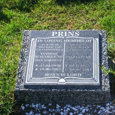 PRINS Christian 1937-2004 &amp; Yvonne Magdelene KOOPMAN 1940-2002