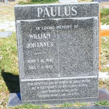 PAULUS William Johannes 1945-1994