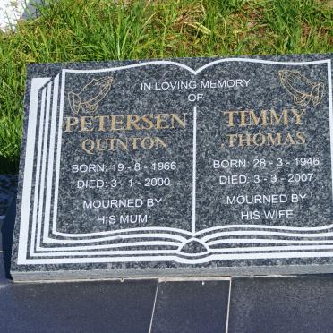 PETERSEN Quinton 1966-2000 :: ? Thomas 1946-2007