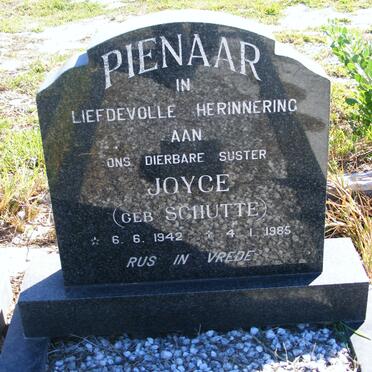PIENAAR Joyce nee SCHUTTE 1942-1985