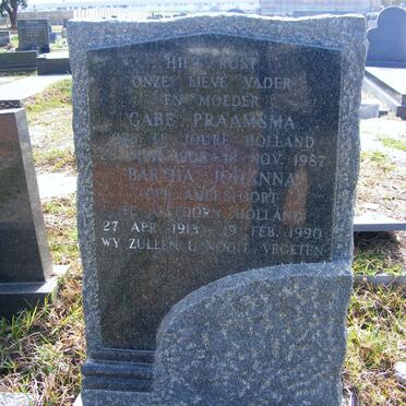 PRAAMSMA Gabe 1908-1987 &amp; Bartha Johanna AMERSFOORT 1913-1990