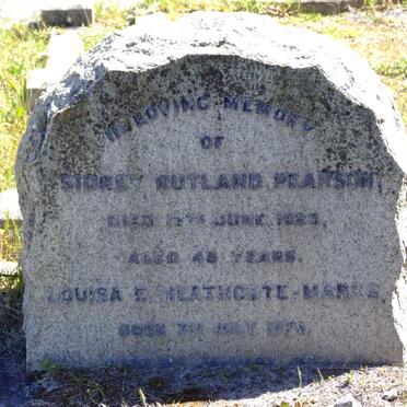 PEARSON Sidney Pearson -1923 :: HEATHCOTE-MARKS Louisa E. 1879-1967